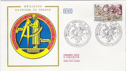 Enveloppe FDC - 1er Jour émission - 1977 - 1,40 Meilleurs Ouvriers De France    * - 1970-1979