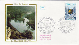 Enveloppe FDC - 1er Jour émission - 1977 - 1,45 Série Des Régions La Franche-Comté  * - 1970-1979