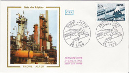 Enveloppe FDC - 1er Jour émission - 1977 - 2,75 Série Des Régions Rhone-Alpes * - 1970-1979
