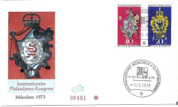 FDC - ERSTTAGSBRIEF - International Philatelisten-Kongress 1973  40 Und 70 Pfg - Sonstige & Ohne Zuordnung