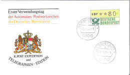 FDC - ERSTTAGSBRIEF - Automaten Postwertzeichen 1981 - 80 Pfg - Andere & Zonder Classificatie