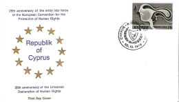 FDC - 30th Anniversary Of The Declaration Of Human Rights 1978 - 75 K - Neufs