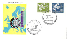 FDC - ERSTTAGSBRIEF - Europa 1961 - 10 Und 40 Pfg - Autres & Non Classés