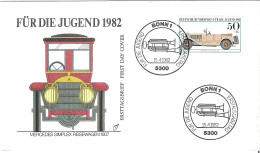 FDC - ERSTTAGSBRIEF - Fur Die Jugend Mercedes 1982 - 50+25 Pfg - Otros & Sin Clasificación