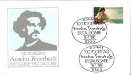 FDC - ERSTTAGSBRIEF - 100 Todestag An Selm Feuerbach 1980 - 50 Pfg - Other & Unclassified