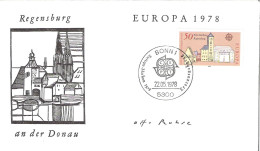 FDC - ERSTTAGSBRIEF - Europa 1978 Regensburg - 50 Pfg - Otros & Sin Clasificación