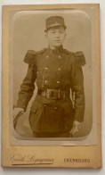 CDV Photographie Ancienne  Militaire Identifié Cherbourg Enfant Emile Legagneur (refZ1) - Krieg, Militär