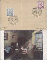 Tschechoslowakei 23.6.46 Vrbatuv Kostelec Sonderstempel Lezaky Pilgerfahrt Jesus-Gemäldekarte - Lettres & Documents