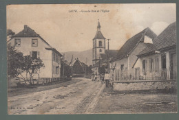 CP - 68 - Lauw - Grande Rue - Eglise - Autres & Non Classés