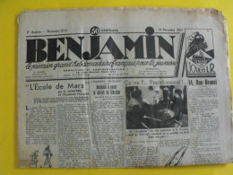 Journal Benjamin N° 214 Du 14 Décembre 1933. Jaboune Erik Pinchon Jouets Au Bon Marché LR - Andere & Zonder Classificatie