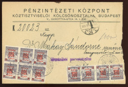 NÓGRÁDVERŐCE  1924. Levél Budapestről 10*100K Inflációs Portózással - Briefe U. Dokumente