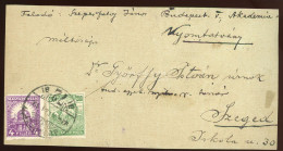 BUDAPEST 1926. Nyomtatvány Előlap Korona - Fillér Vegyes Bérmentesítéssel! - Lettres & Documents