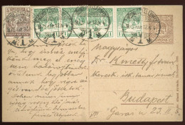 HÓDMEZŐVÁSÁRHELY 1923. Kiegészített, Inflációs Díjjegyes Levlap Budapestre - Lettres & Documents