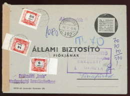 TISZAFÜRED 1968. Dekoratív Portós Levél - Storia Postale