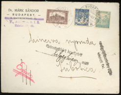 BUDAPEST 1922. Expressz Levél Szabadkára Küldve, "közönségesként Kezeltetett Bélyeghiány Miatt" Bélyegzéssel! - Covers & Documents