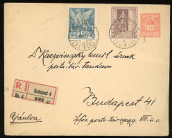 BUDAPEST 1923. Ajánlott, Petőfi 50K+15K-val Kiegészített Díjjegyes , Helyi Boríték! Ritka Darab! - Storia Postale