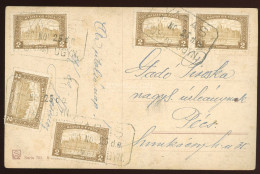 VASAS 1921. Képeslap 5*2K Postaügynökségi Bélyegzéssel Pécsre - Lettres & Documents