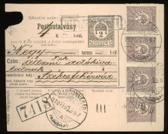MARTONVÁSÁR 1920. Postatakarékpénztári Bélyegek Postautalványon! Szükségbérmentesítés! RR! - Covers & Documents