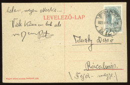 BUDAPEST 1923. Levlap Petőfi 10K Egyes Bérmentesítéssel Kaposvárra - Cartas & Documentos