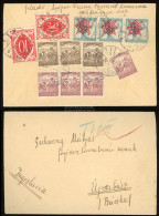 BUDAPEST 1921. Inflációs Levél Újverbászra, Küldve, ötbélyeges Jugoszláv Portózással, Túlélő Magyar Bélyegzéssel - Lettres & Documents