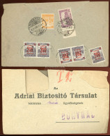 DOMBÓVÁR 1924. Inflációs Levél Bonyhádra Küldve ötbélyeges Portózással - Covers & Documents