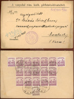 VANYOLA 1923. Dekoratív Inflációs Levél Szombathelyre  18db Bélyeggel - Cartas & Documentos