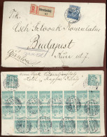 SÁTORALJAÚJHELY 1922. Dekoratív, Inflációs Ajánlott Levél, 26db Bélyeggel Budapestre - Cartas & Documentos