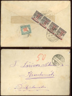 KISKUNFÉLEGYHÁZA 1922. Levél Kecskemétre Küldve 5 Bélyeges, Ritka Inflációs Portózással - Lettres & Documents