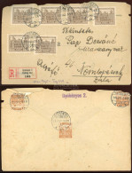 GYÉKÉNYES 1920. Ajánlott Levél Hadifogoly 6*60f +Arató3*2f-rel Nemespécselyre Küldve, Postaügynökségi Bélyegzéssel - Lettres & Documents