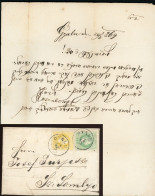 GYALU 1868.  Levél 3kr+2Kr-ral, Héber Nyelven írva Szilágysomlyóra Küldve. Szép és Ritka Darab! JUDAICA - Brieven En Documenten