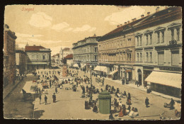 SZEGED 1918. Városkép, üzletek, Ritka, égi Képeslap - Hongrie