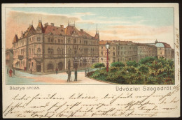 SZEGED 1900. Bástya Utca Kosmos Litho, Régi Képeslap - Hongrie