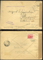 1954-55. Kétszer Felhasznált Boríték, érdekes Darab! Újkígyós> Budapest - Covers & Documents