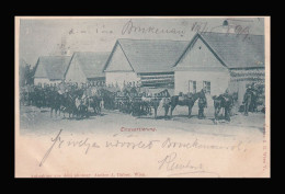 BRUCKENAU / HIDASLIGET 1899. Katonák Régi Képeslap - War, Military