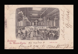 MONTE-CARLO 1898. Kaszinó Belső Képeslap Selypre Küldve - Monte-Carlo