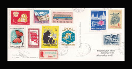 BUDAPEST 1960. Országáz, Panoráma Ajánlott Képeslap , 10db Különféle 1Ft-al Bérmentesítve! (Visnyovszki) - Covers & Documents