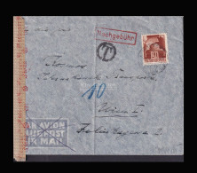 BUDAPEST 1944. Érdekes, Cenzúrázott Levél Bécsbe Küldve, Portózva - Lettres & Documents