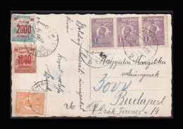 ROMÁNIA CHISINAU 1925. Képeslap Budapestre Küldve, Portózva - Lettres & Documents