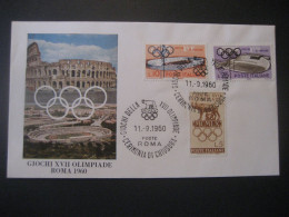 Italien 1960- Sonder-Beleg Olympia In Rom Mit MiNr. 1064, 1065 Und 1067, Sonderstempel - 1946-60: Marcofilia