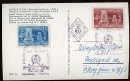 1949. 100Éves Lánchíd FDC Képeslap (Visnyovszki) - Lettres & Documents