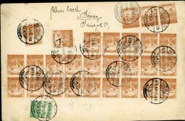 KŐSZEG 1923. Ajánlott Infla Levél, 29 Bélyeges Bérmentesítéssel Budapestre - Lettres & Documents
