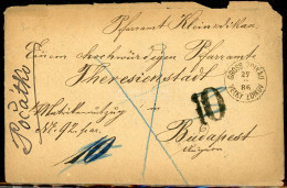 ZDÍKOV 1886. Levél Budapestre Küldve  10Kr Portó Bélyegzéssel - Lettres & Documents