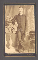 BUCAREST 1880. Ca. Tiedge : Férfi , Visit Fotó - Anciennes (Av. 1900)