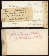 BUDAPEST 1923. Érdekes Levél Pozsonyba Címzett, Visszaküldött 5K-s Levél - Covers & Documents