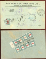 BUDAPEST 1923. Gyermekvédő Liga, érdekes Helyi Levél, Kettős Inflációs Portózással, Portó Bélyegzéssel - Lettres & Documents