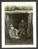 I. VH Bunker, Gázálarc, Katonák, Régi Fotó 12*9cm - Guerre, Militaire