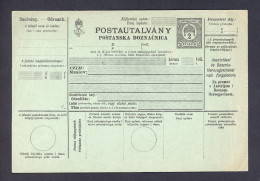 1912. Díjjegyes , Kétnyelvű Postautalvány, Használatlan - Lettres & Documents