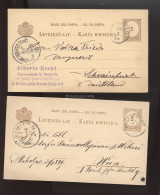 KÉTNYELVŰ Díjjegyes Lapok 8db 1888-1914 - Brieven En Documenten