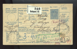 BUDAPEST 1923. Kp Bérmentesítésű Vámkezelt Csomagszállító Svájcba, Hivatalos Bélyegekkel - Lettres & Documents