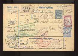BUDAPEST 1918. Érdekes Csomagszállító Svájcba Küldve - Covers & Documents